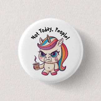 Angry Unicorn Button