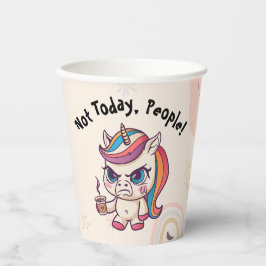 Angry Unicorn Paper Cup Pappbecher