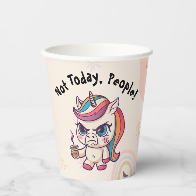 Angry Unicorn Paper Cup Pappbecher (Vorderseite)
