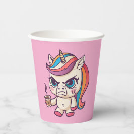Angry Unicorn Paper Cup Pappbecher