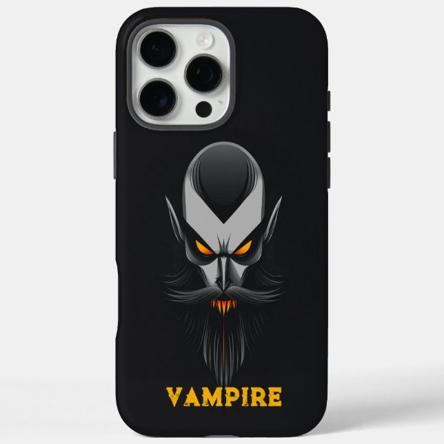 Angry Vampire Black iPhone 16 Pro Max Hülle (Rückseite)