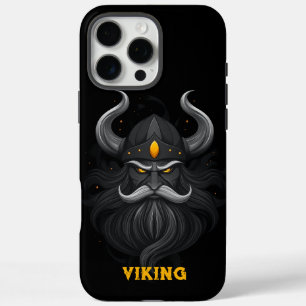 Angry Viking Black iPhone 16 Pro Max Hülle
