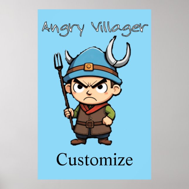 Angry Villager Pitchfork Thunder_Cove Poster (Vorne)