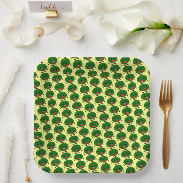 Angry Watermelon von Kenneth Yoncich Pappteller (Hochzeit)