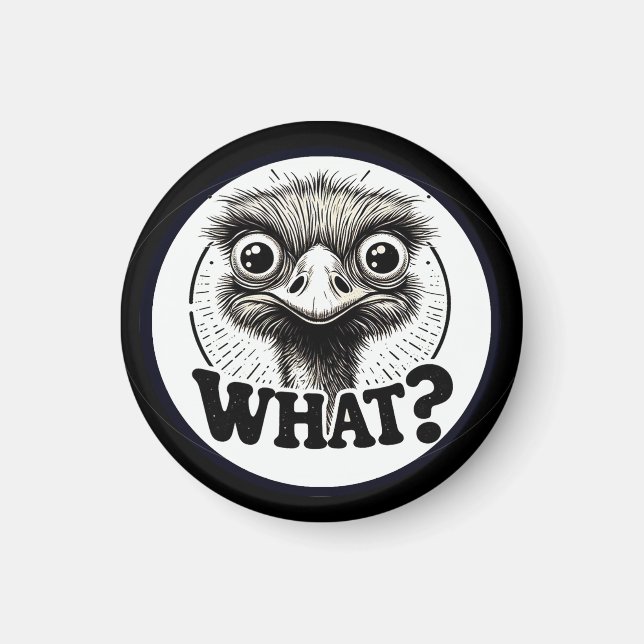 "Angry What Emu" Magnet (Vorne)