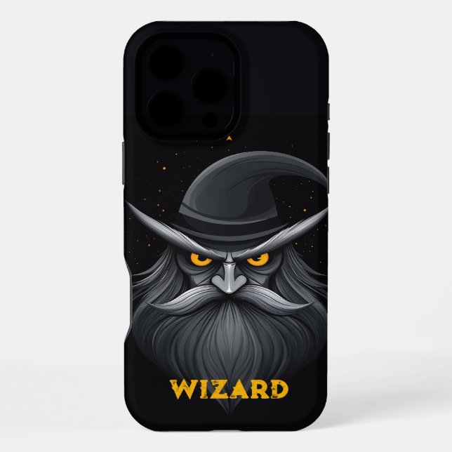Angry Wizard Black iPhone 16 Pro Max Hülle (Rückseite)