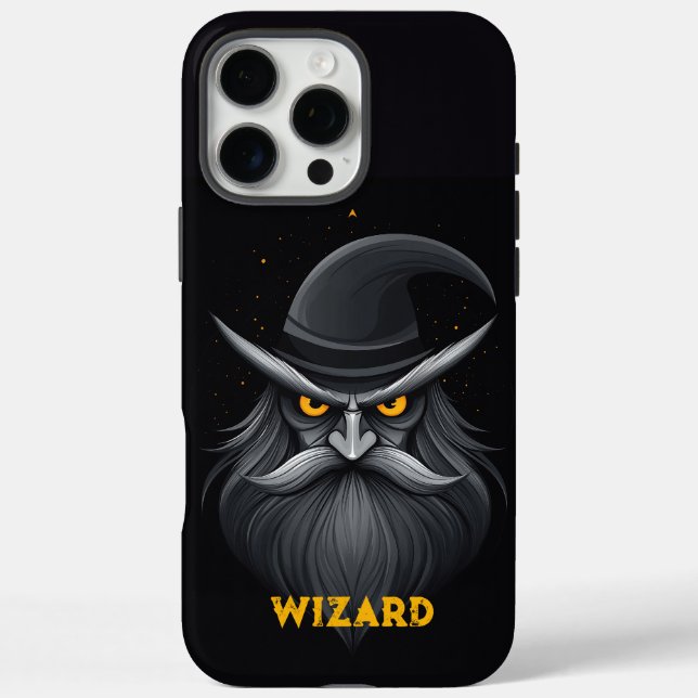 Angry Wizard Black iPhone 16 Pro Max Hülle (Rückseite)