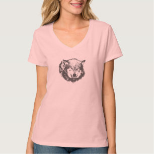 Angry Wolf in Schwarz T-Shirt