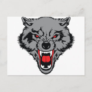 Angry Wolf Postkarte