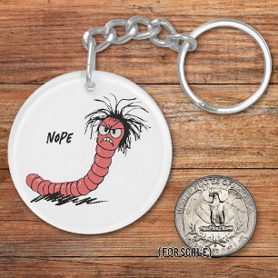 Angry Worm Zeichne Sarcastic Phrase Bag Charm Schlüsselanhänger