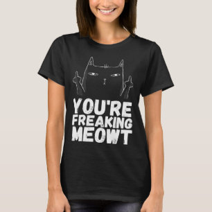 Angrycats Sarkastische Katze Schwarze Katze Humo T-Shirt