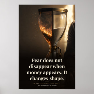 Angst ändert die Form Buchzitat Kunst Poster