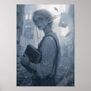Angst / Archivar / Bibliotheksplakat Poster