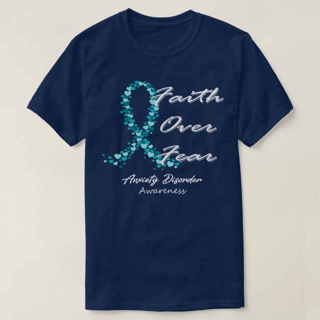 Angst Bewusstsein Glauben über Angst in dieser Fam T-Shirt (Design vorne)