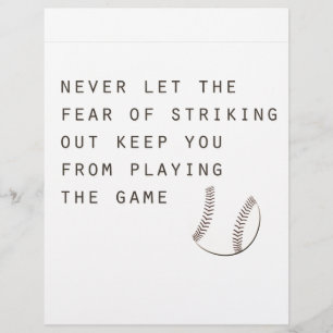 Angst davor, im inspirierenden modernen Baseball z