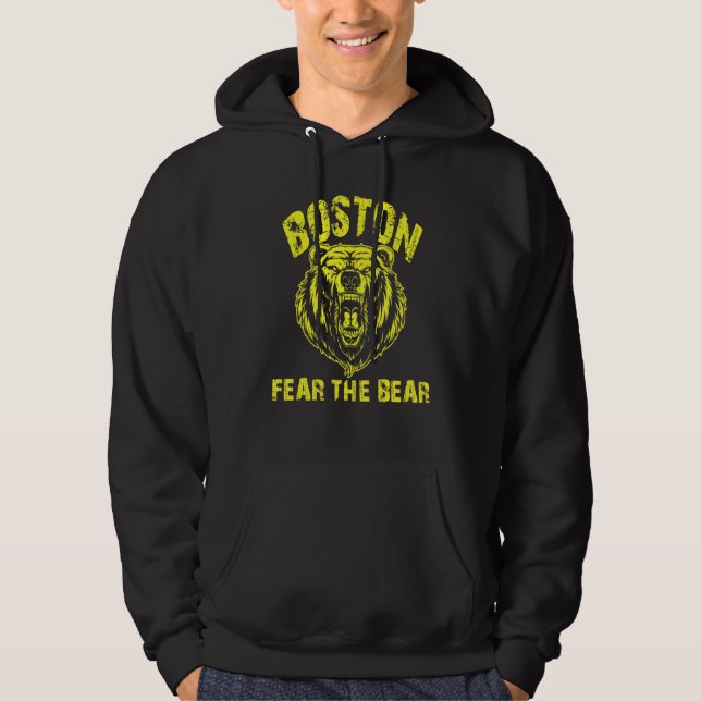Angst, der Bärenhockey sei auf Boston Bruin Wild a Hoodie (Vorderseite)