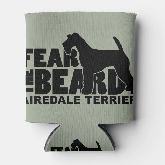Angst der Bart - Airedale Terrier Dosenkühler (Vorderseite)