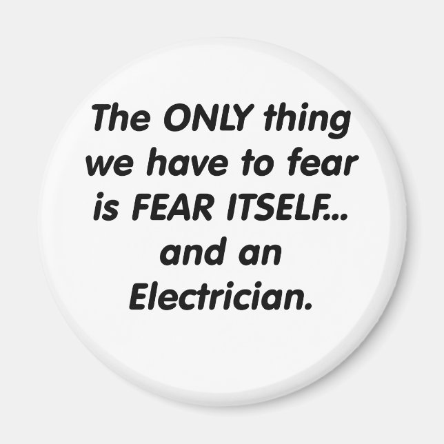 Angst Elektriker Magnet (Vorne)