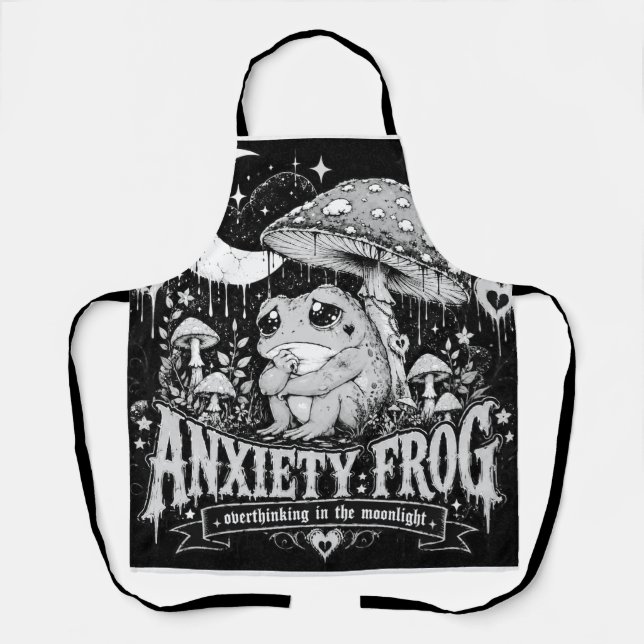 Angst Frosch Grübeln Mondlicht Design Schürze (Vorderseite)