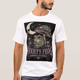 Angst Frosch Grübeln Mondlicht Design T-Shirt