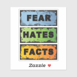 Angst hasst Fakten | 12 Step Erholung Slogan Aufkleber