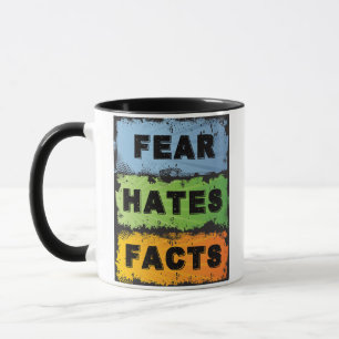 Angst hasst Fakten 12 Step Erholung Slogan Tasse