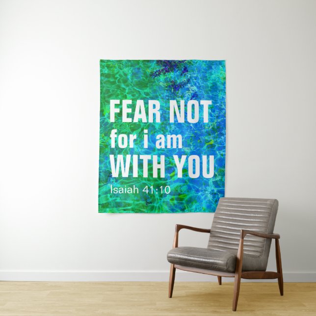 ANGST, ICH BIN MIT EUCH (ISaiah 41:10) Wandteppich (Beispiel)