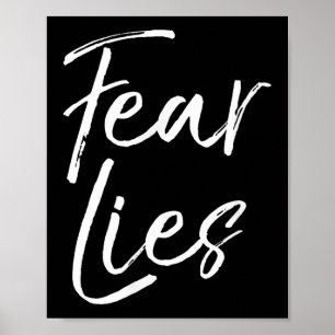 Angst ist ein lauter Zitat inspirierender Mut Zita Poster