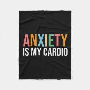 Angst ist mein Cardio Retro-Bewusstsein für psychi Fleecedecke