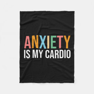 Angst ist mein Cardio Retro-Bewusstsein für psychi Fleecedecke