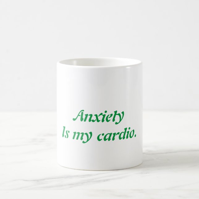 Angst ist meine Cardio-Tasse Kaffeetasse (Mittel)