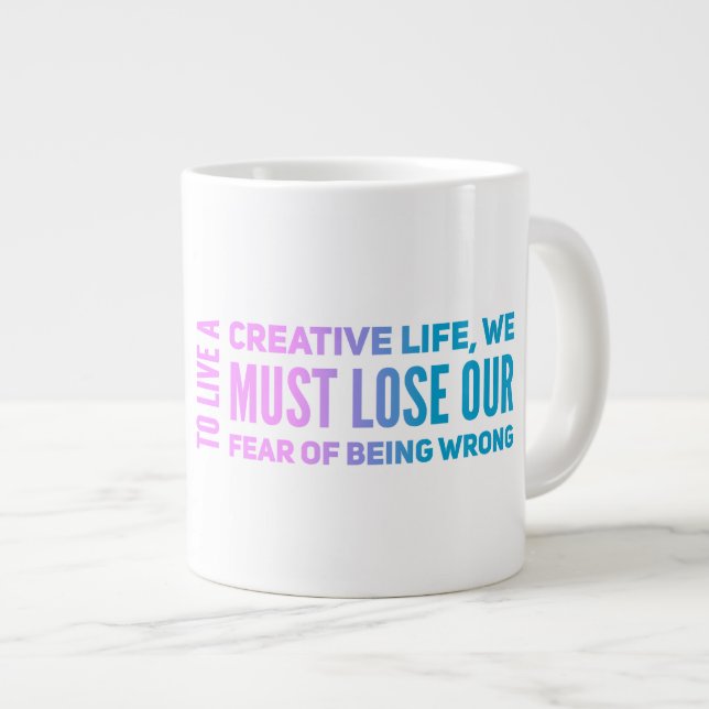 Angst. - Jumbo-Tasse (Vorderseite Rechts)