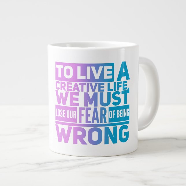 Angst. - Jumbo-Tasse (Vorderseite Rechts)