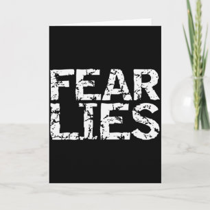 Angst liegt Motivationszitat Mindfulness-Spruch In Karte
