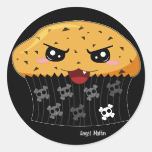 Angst Muffin Runder Aufkleber