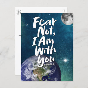 ANGST NICHT, BIN ich mit dir - Space Hope Gott Jes Feiertagspostkarte