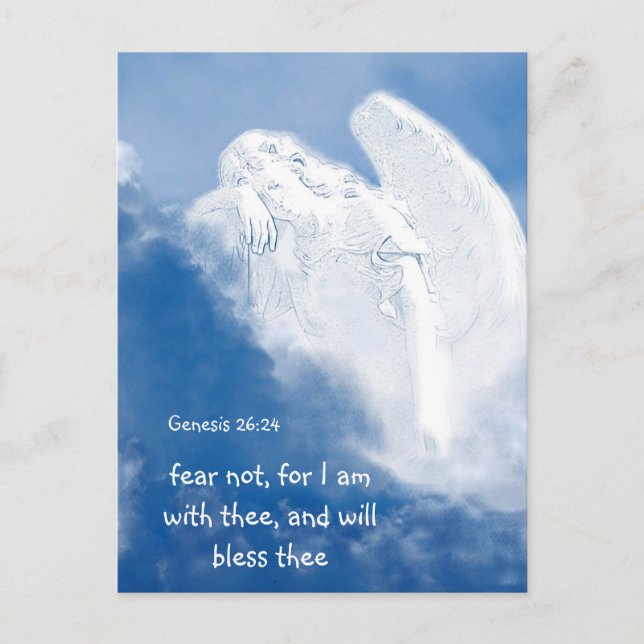 Angst nicht ermutigen Angel Clouds Sky Postkarte (Vorderseite)
