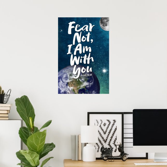ANGST NICHT - Hoffnung Gott Jesus - Isaiah 41:10 - Poster (Heimbüro)