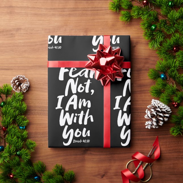 ANGST NICHT, ICH BIN Christlich mit dir - Isaiah 4 Geschenkpapier (Feiertagsgeschenk)