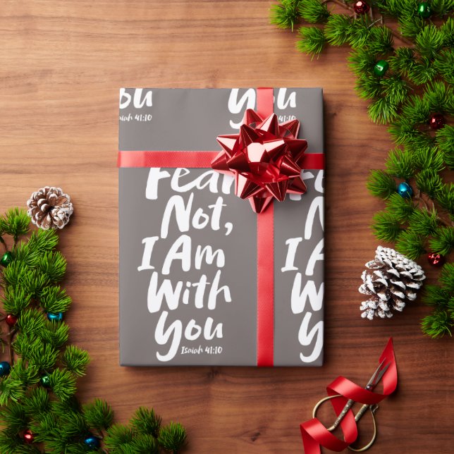 ANGST NICHT, ICH BIN Christlich mit dir - Isaiah 4 Geschenkpapier (Feiertagsgeschenk)