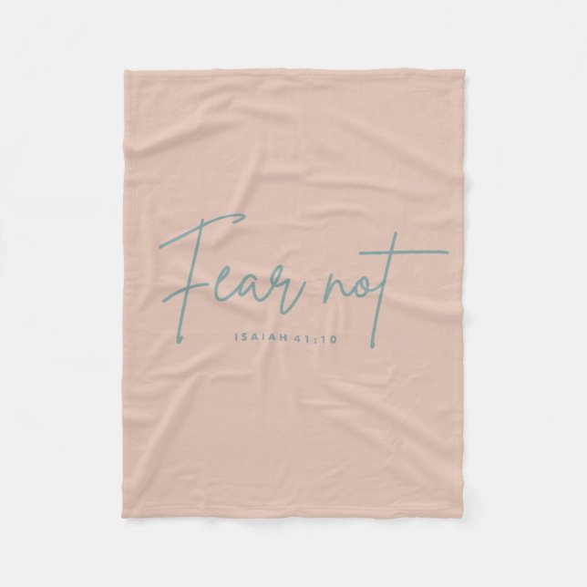 "Angst nicht." Isaiah 41:10 Fleecedecke (Vorderseite)