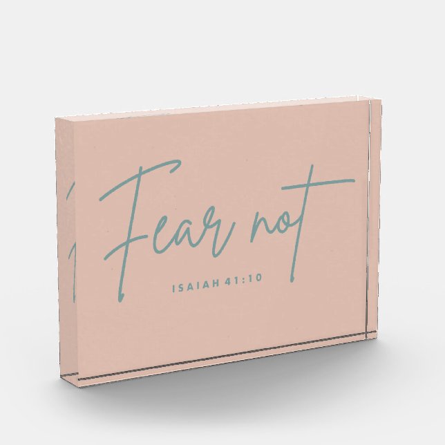 "Angst nicht." Isaiah 41:10 Fotoblock (Links)