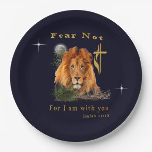 Angst nicht Isaiah 41:10 Pappteller