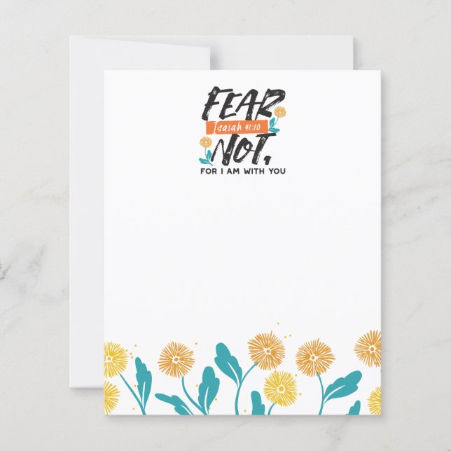 Angst nicht Isaiah Bible Verse Inspiration Design (Vorderseite)