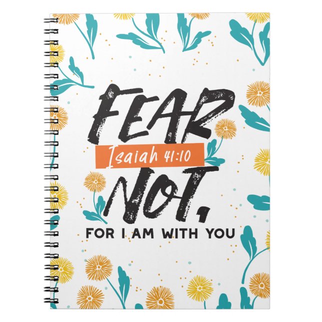 Angst nicht Isaiah Bible Verse Inspiration Design Notizblock (Vorderseite)