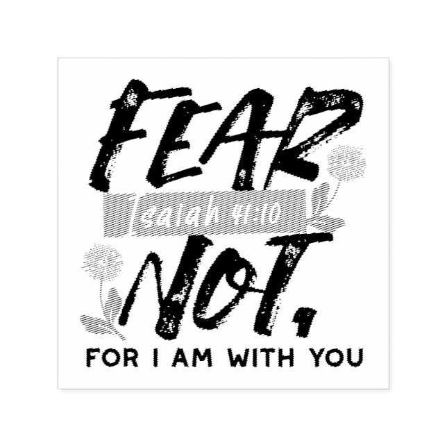 Angst nicht Isaiah Bible Verse Inspiration Design Permastempel (Design)