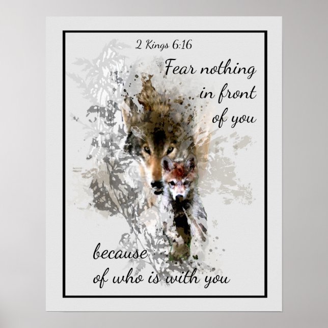Angst nichts vor Ihnen Inspiration Zitat Poster (Vorne)