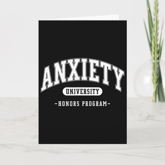 Angst Universitäts-Ehrenprogramm Lustige geistige  Karte (Vorderseite)