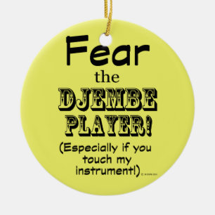 Angst vor dem Djembe Player Keramik Ornament