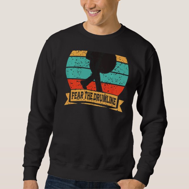 Angst vor dem Drumline-Backprint-Drummer Sweatshirt (Vorderseite)